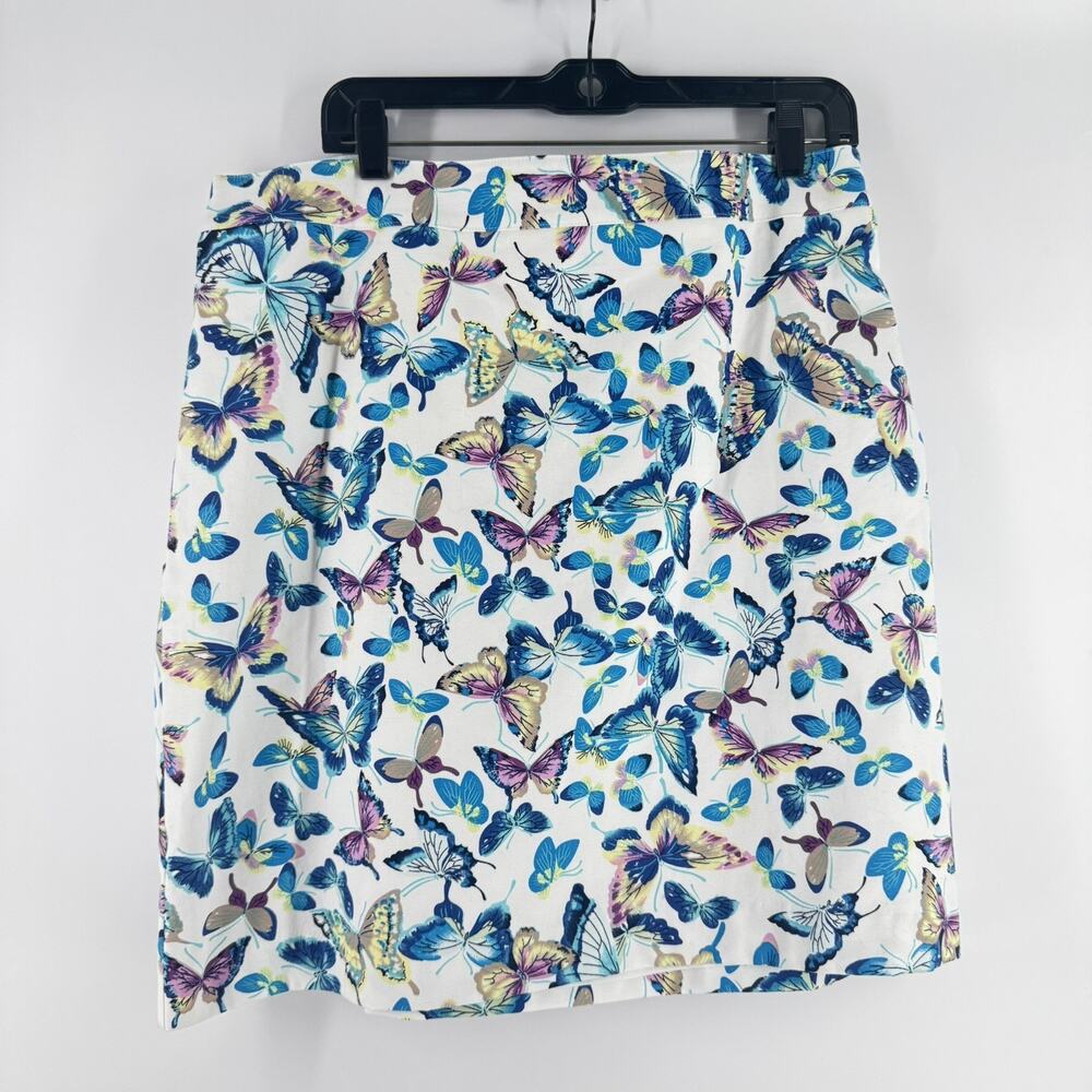 Talbots "Exquisite Butterflies" A-Line Skirt Sz 14 Preppy Chic